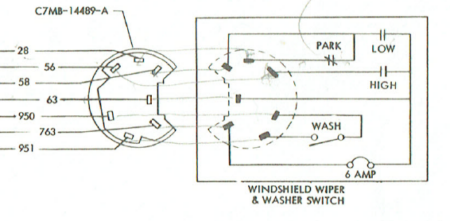 1969 Wiper Switch - Image 2