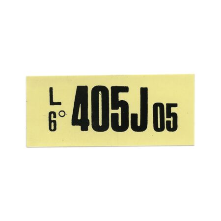 1968 Engine Ident Tag 405JO5 GT500 Man Trans - Autoware