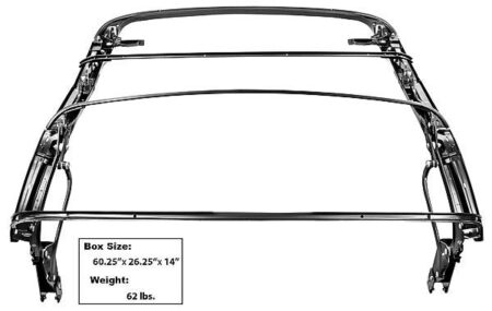 65-67 Convertible Top Frame Assembly with Header Bow