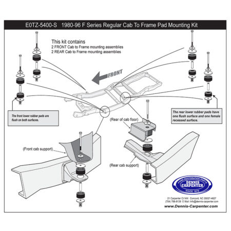 1980-97 Cab to Frame Mounting Kit - Image 2