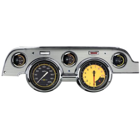 1967-68 Instrument Gauge Set; AutoCross Yellow