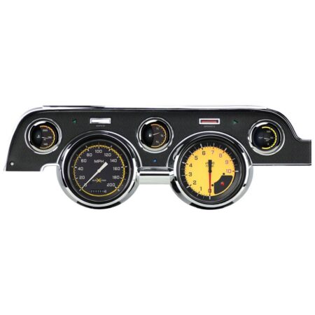 1967-68 Instrument Gauge Set; AutoCross Yellow